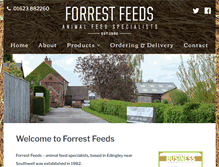 Tablet Screenshot of forrest-feeds.co.uk